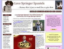 Tablet Screenshot of love-springer-spaniels.com